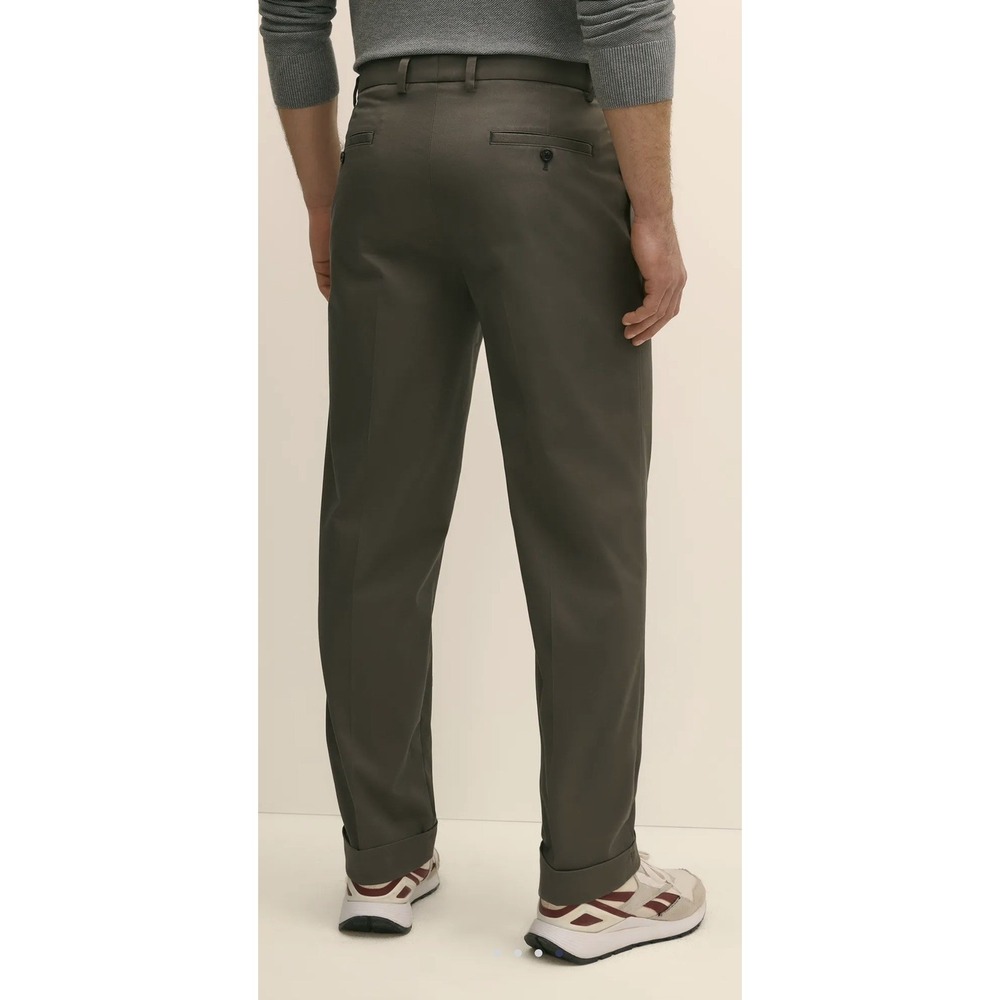 Brooks Brothers Advantage Chino Clark Pants 34W/32L 100% Cotton in Grey/Taupe - Picture 2 of 13